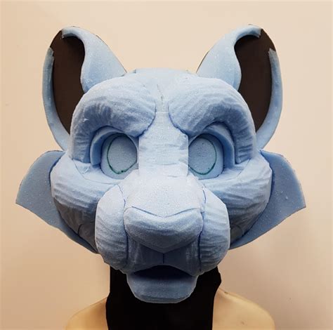 canine fursuit head base|fursuit head wall mount.